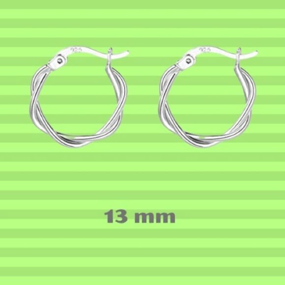 COPY - 💐 925 Stamped Twisted Hoop Earrings - Picture 1 of 7